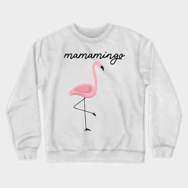 Flamingo Mom Mamamingo Party Mothers Day Gift Crewneck Sweatshirt by SinBle